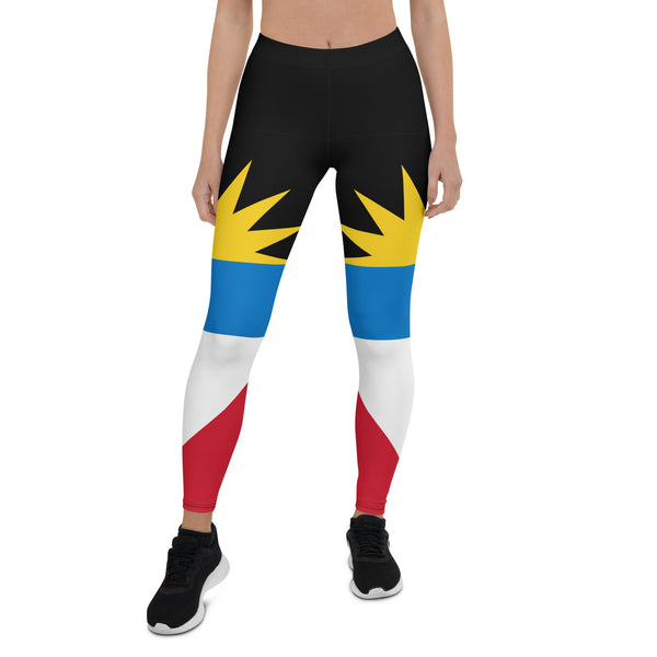 Antigua and Barbuda Leggings – Black Sunrise