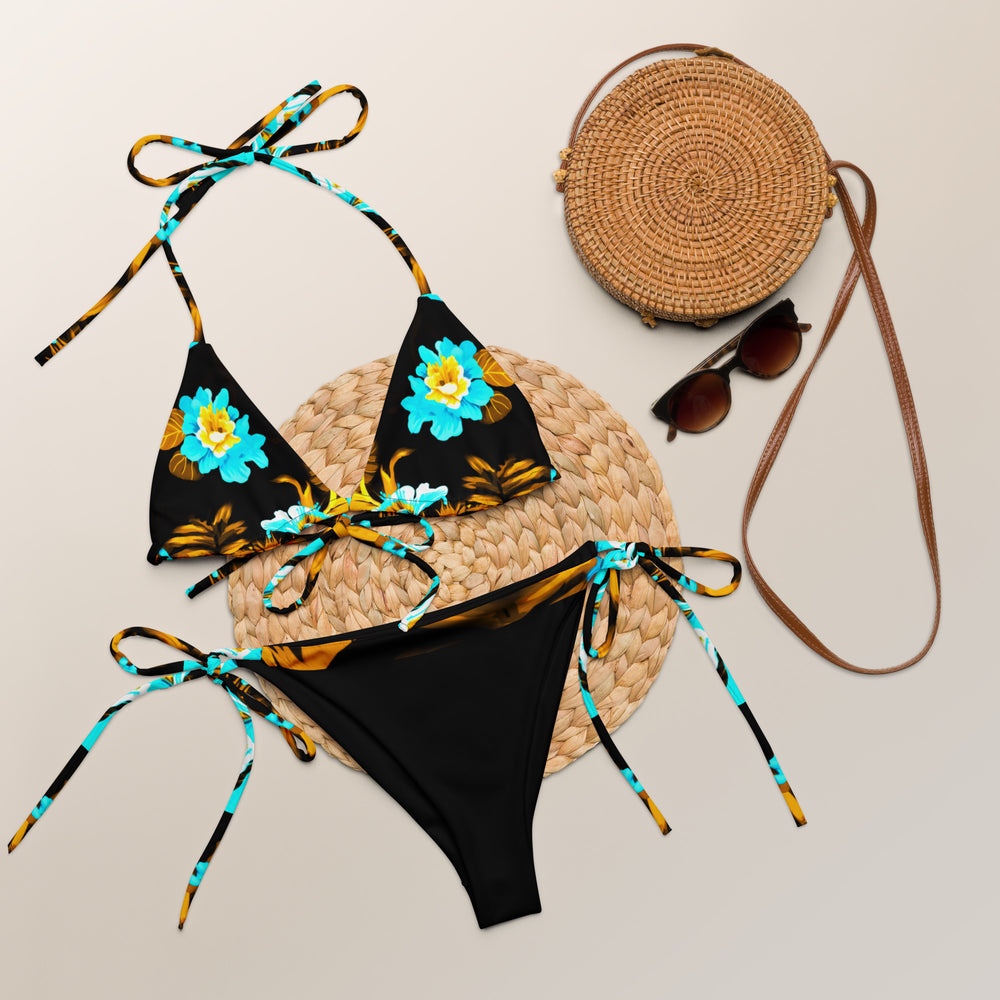 
                      
                        Floral All-over print string bikini
                      
                    