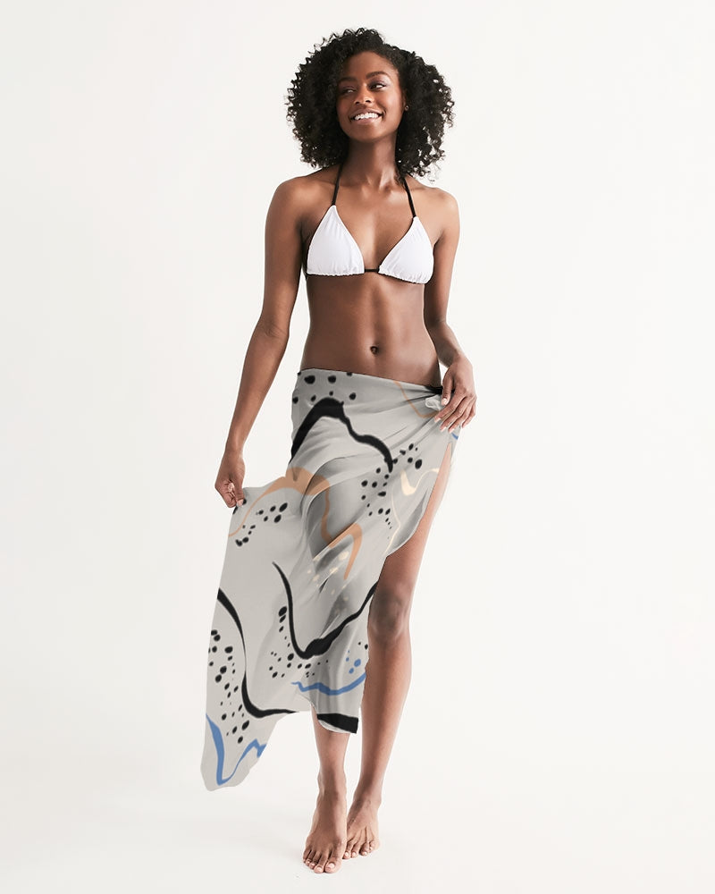 Ladies Swimsuit Cover Up – Abstract Line Art