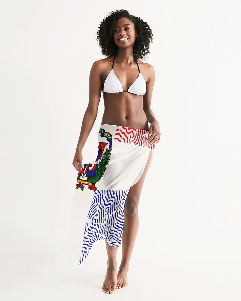 Dominican Republic Swimsuit Cover Up – White Fingerprint
