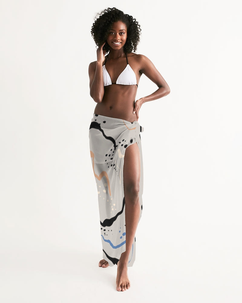 Ladies Swimsuit Cover Up – Abstract Line Art