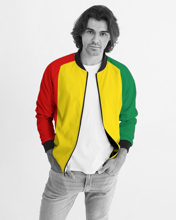 JAMAICA RASTA COLORS MEN'S BOMBER JACKET