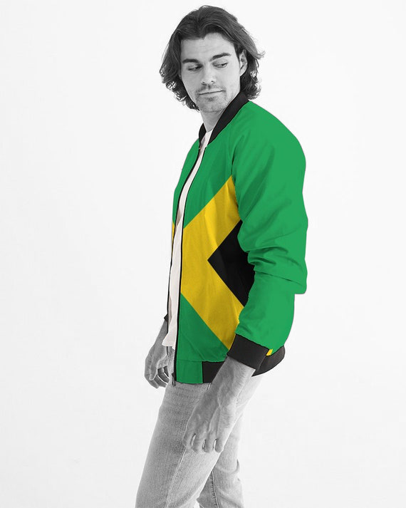 Jamaica Men's Bomber Jacket – Green Flag