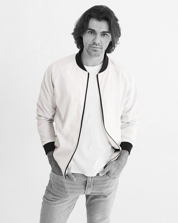 US Virgin Islands Men's Bomber Jacket – White