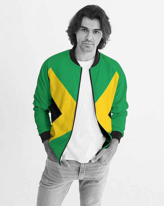 Jamaica Men's Bomber Jacket – Green Flag
