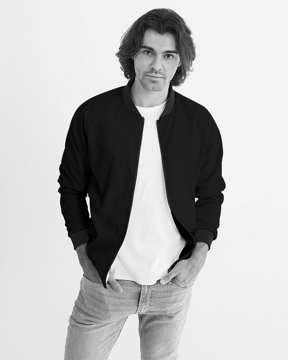 US Virgin Islands Men's Bomber Jacket – Black