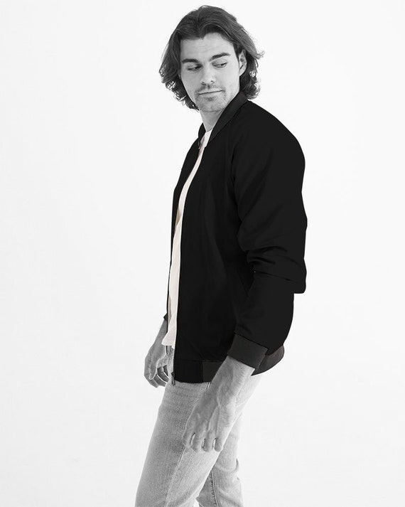 US Virgin Islands Men's Bomber Jacket – Black