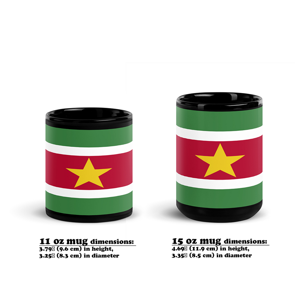 Suriname Black Glossy Mug
