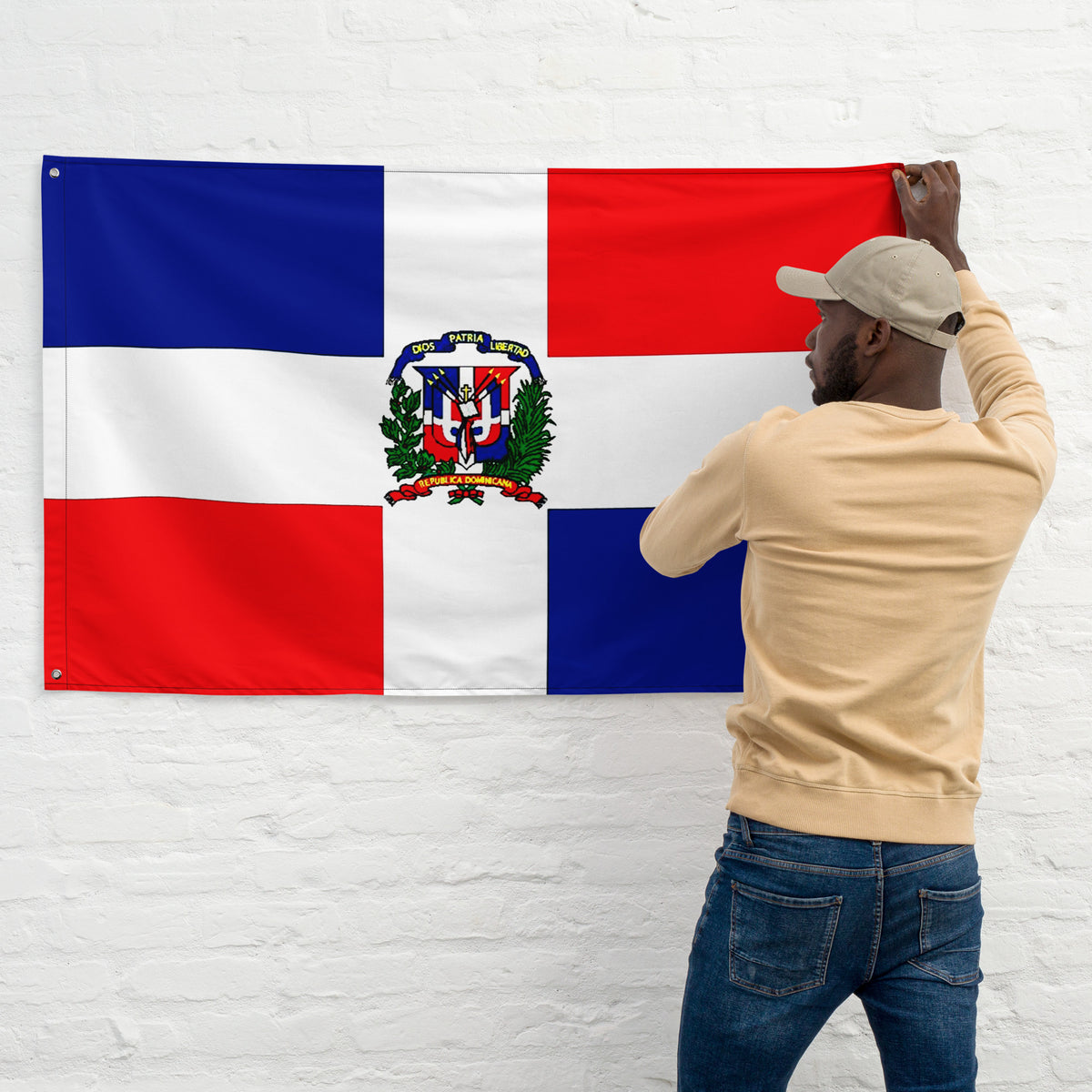 Dominican Republic Patriotic Flag