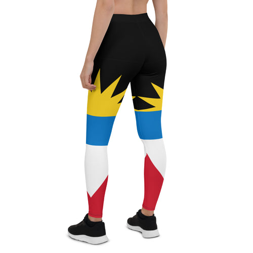 Antigua and Barbuda Leggings – Black Sunrise