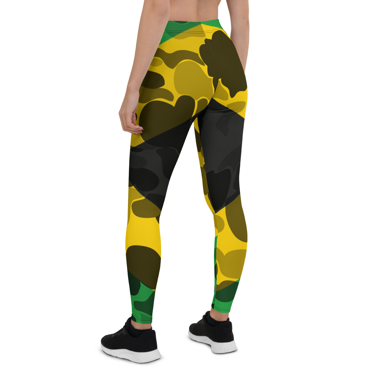 Jamaica Camo Leggings – Green & Gold