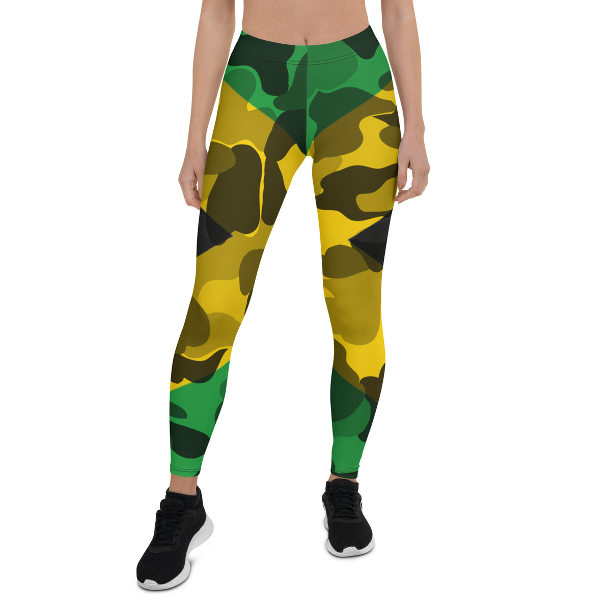 Jamaica Camo Leggings – Green & Gold