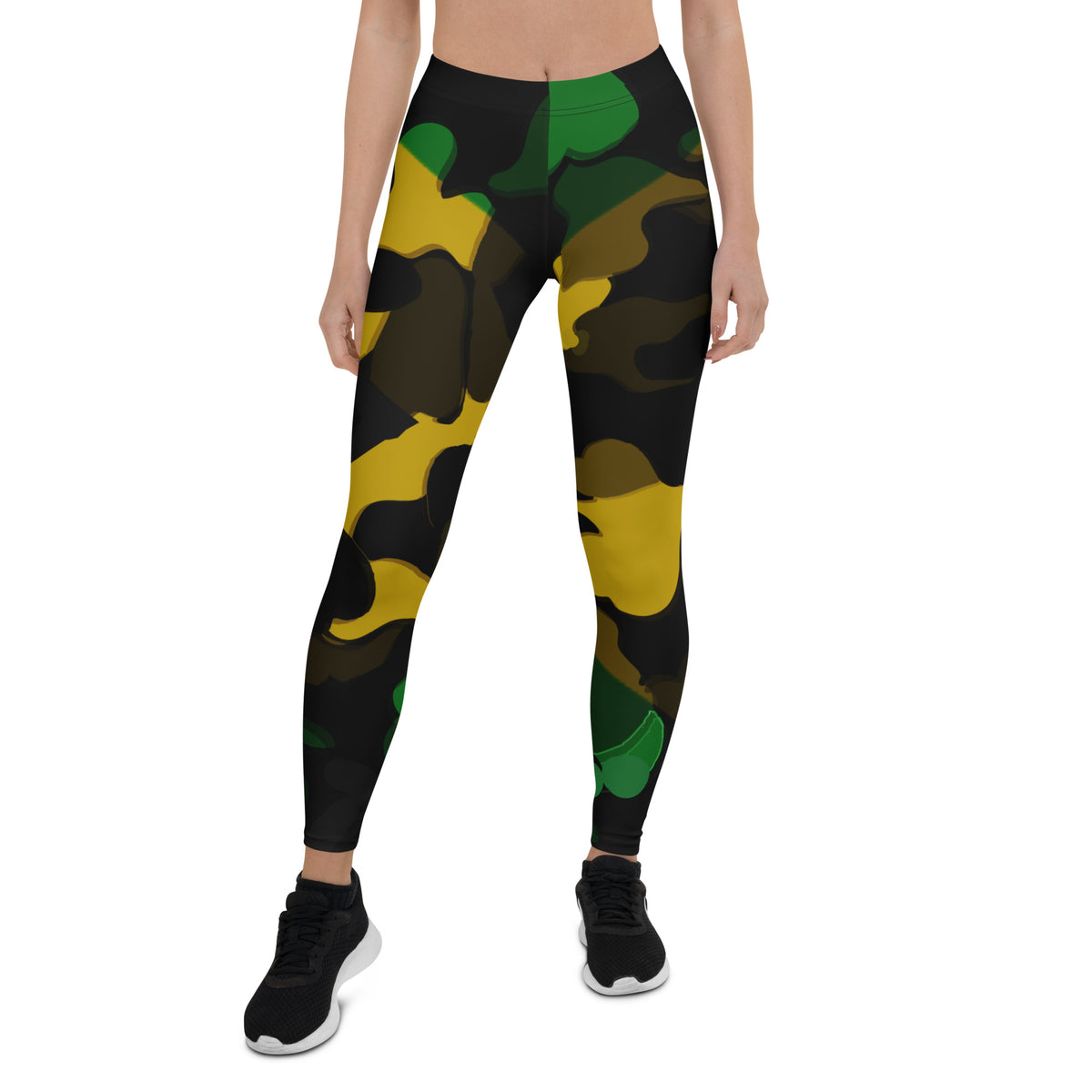 Jamaica Camo Leggings – Black