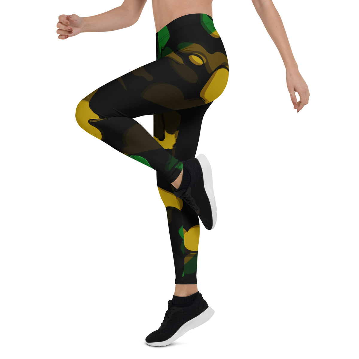 Jamaica Camo Leggings – Black