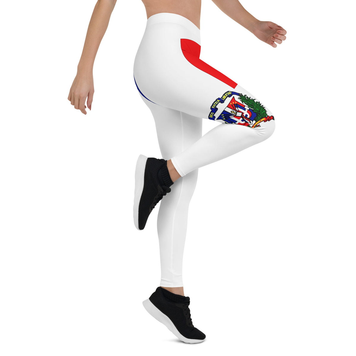 Dominican Republic Leggings – White Flag Panel