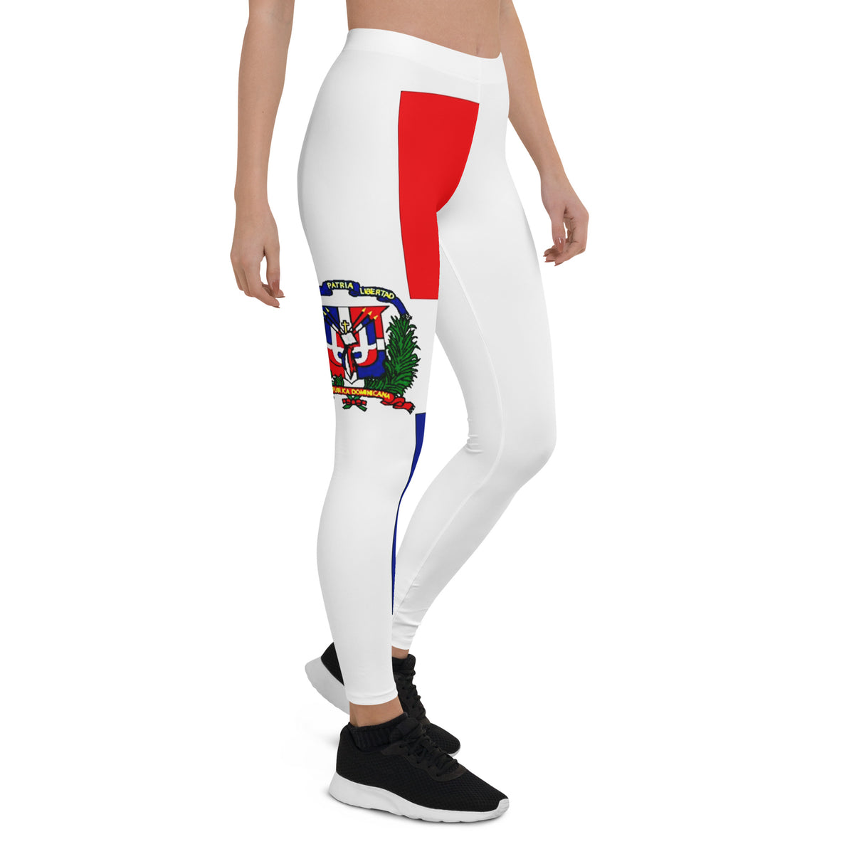 Dominican Republic Leggings – White Flag Panel