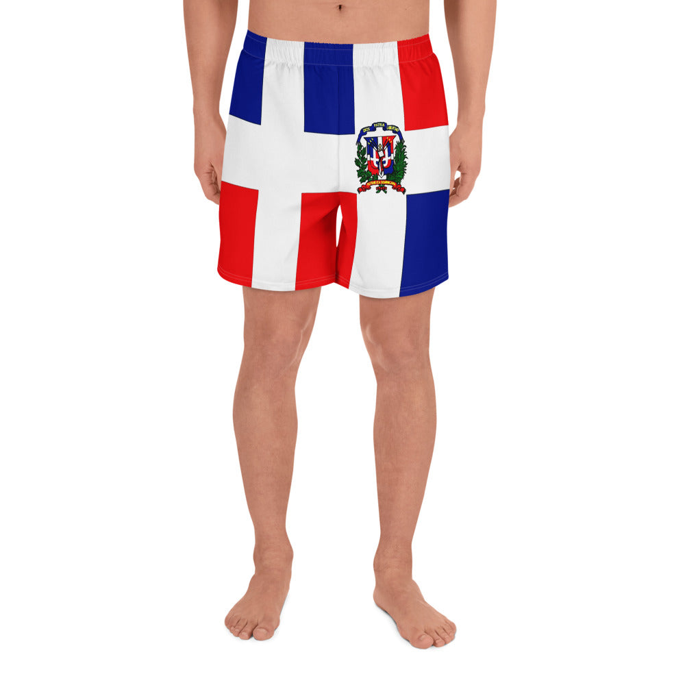 Dominican Republic Men's Athletic Long Shorts – Full Flag