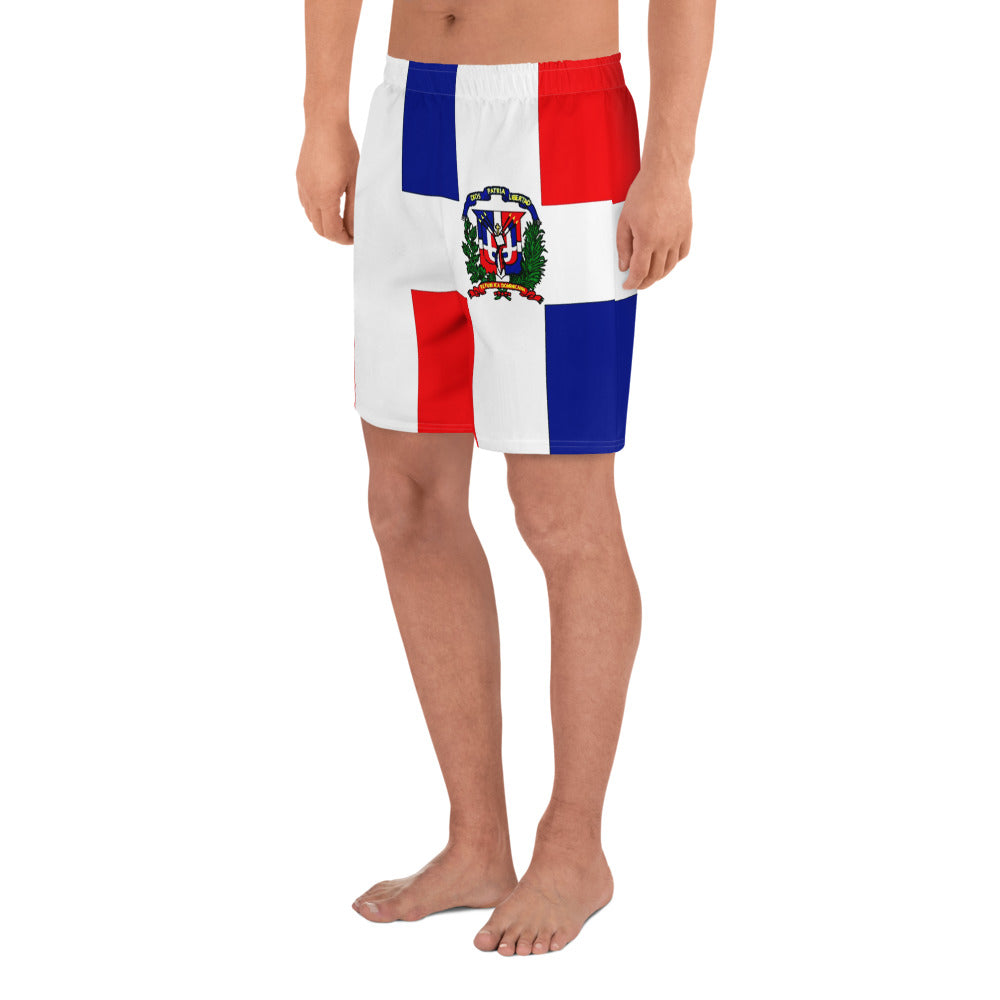 Dominican Republic Men's Athletic Long Shorts – Full Flag