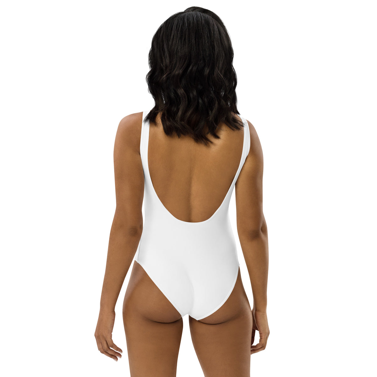 One-Piece Swimsuit – Solid White