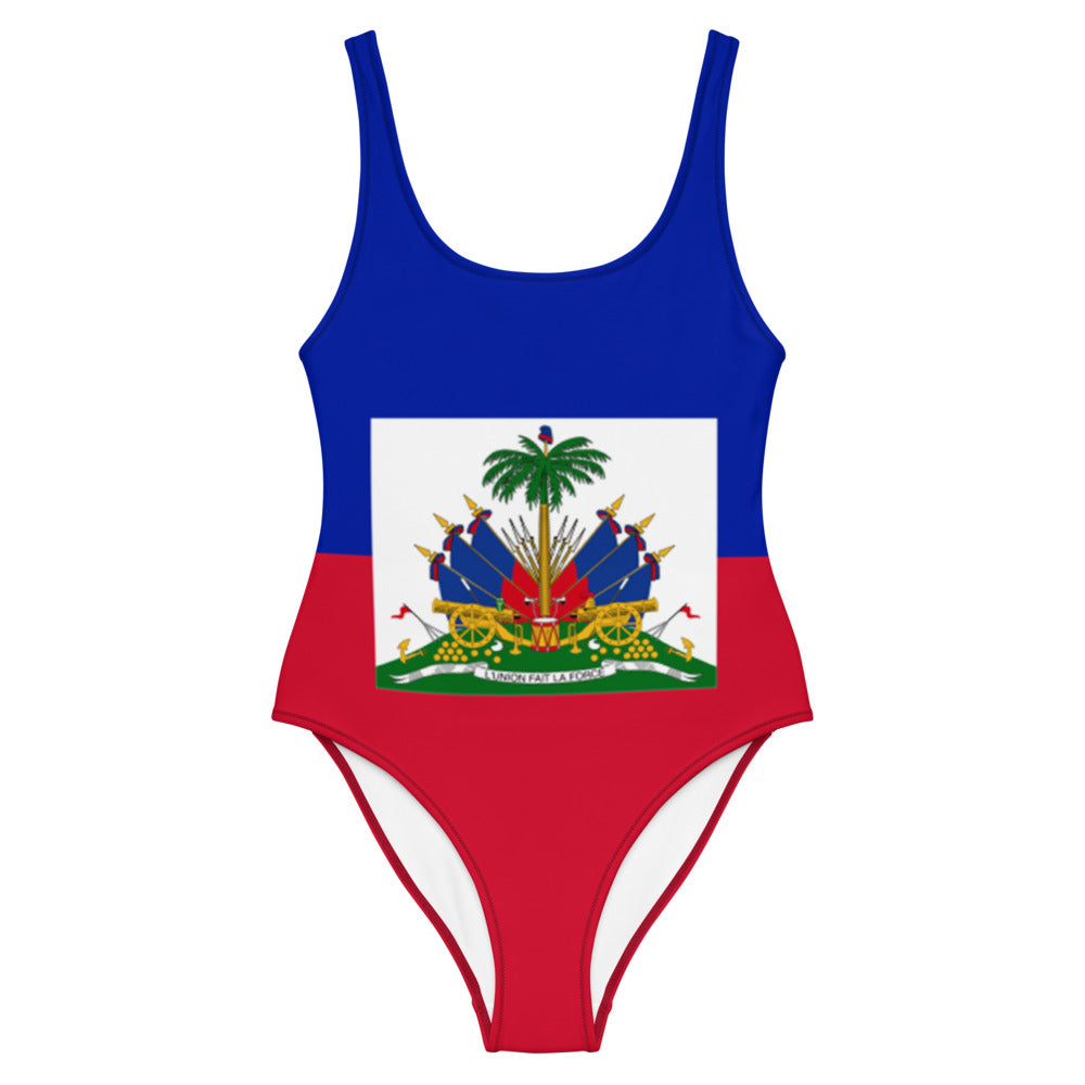 Haiti One-Piece Swimsuit – Full Flag
