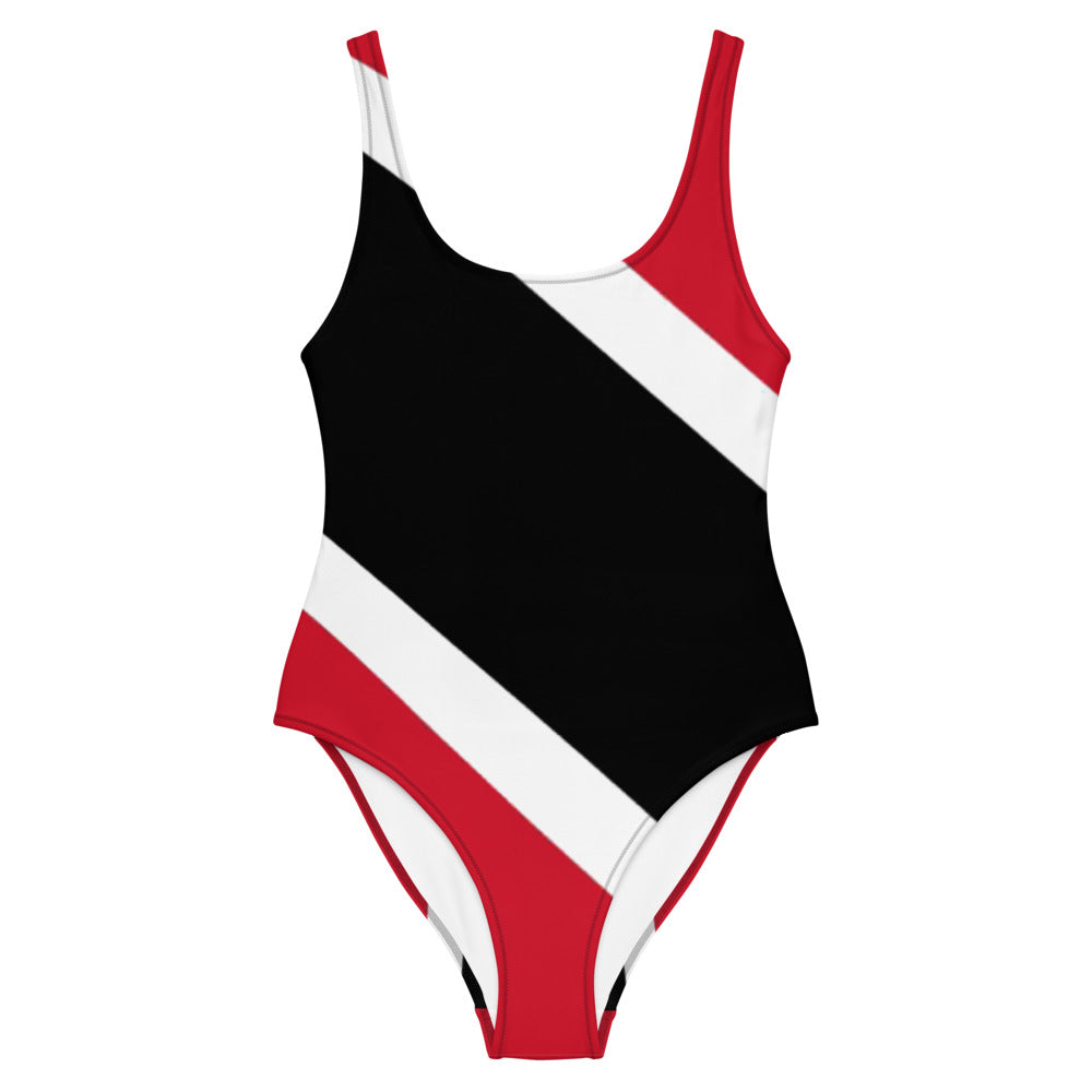 Trinidad and Tobago One-Piece Swimsuit – Black Diagonal