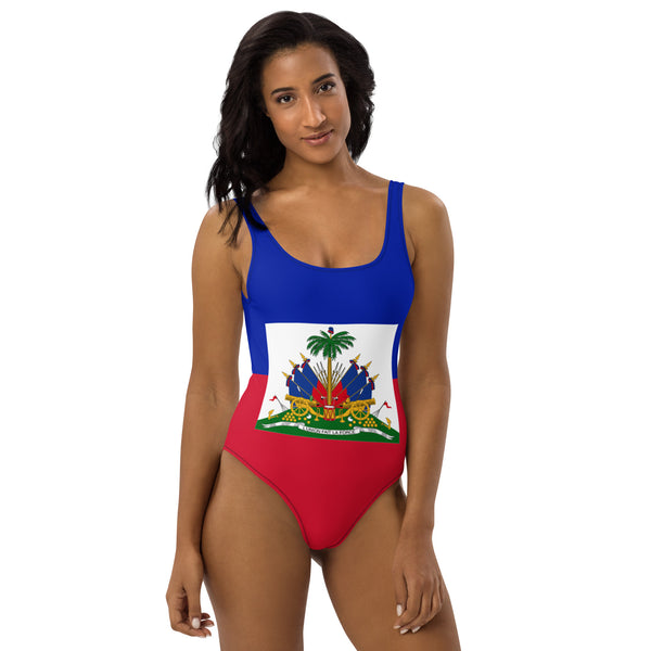Haiti One-Piece Swimsuit – Full Flag