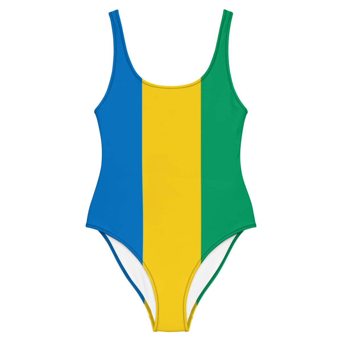 Saint Vincent and the Grenadines One-Piece Swimsuit – Tricolor Stripe