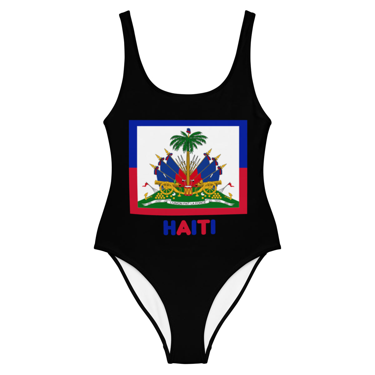 Haiti One-Piece Swimsuit – Black Flag Logo