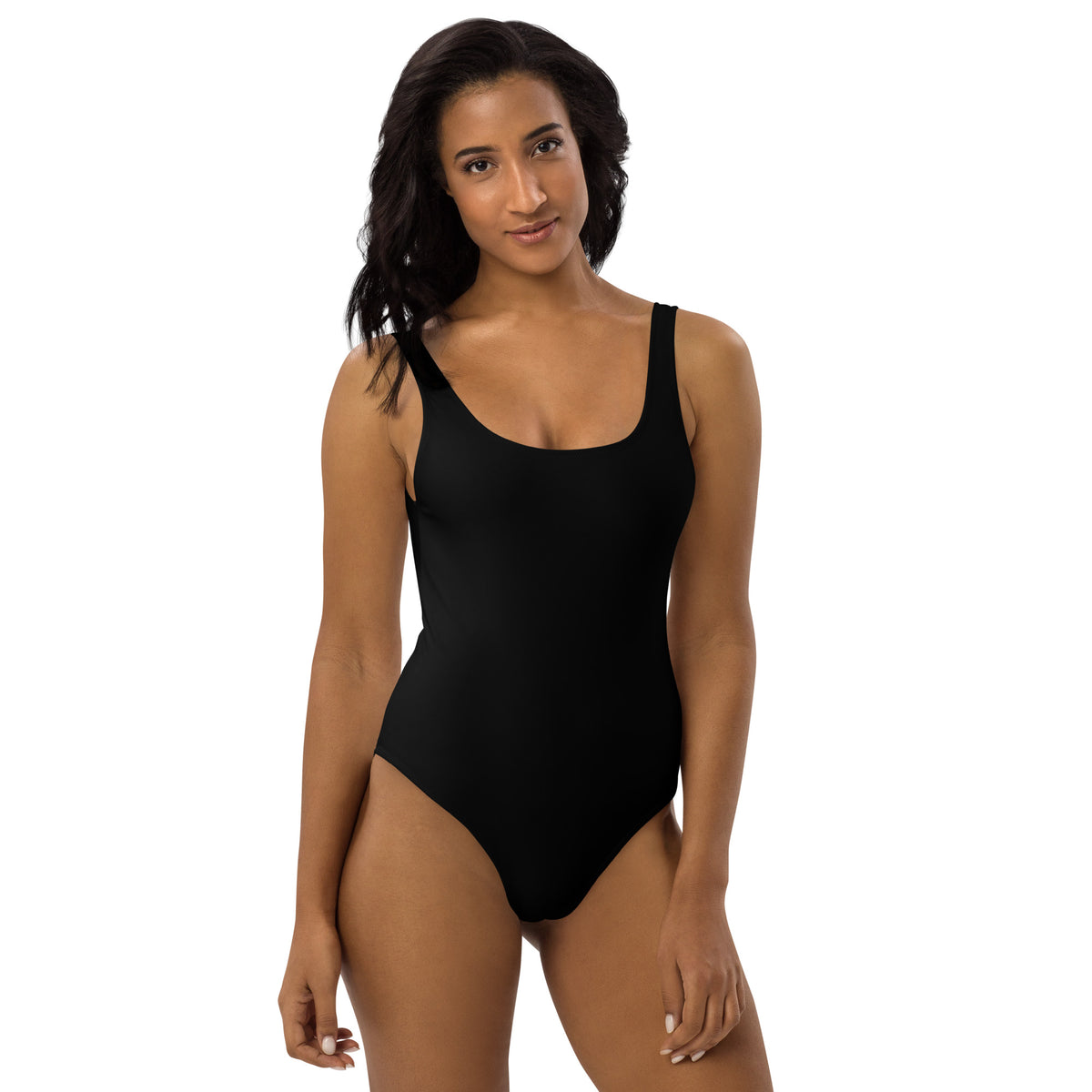 One-Piece Swimsuit – Solid Black