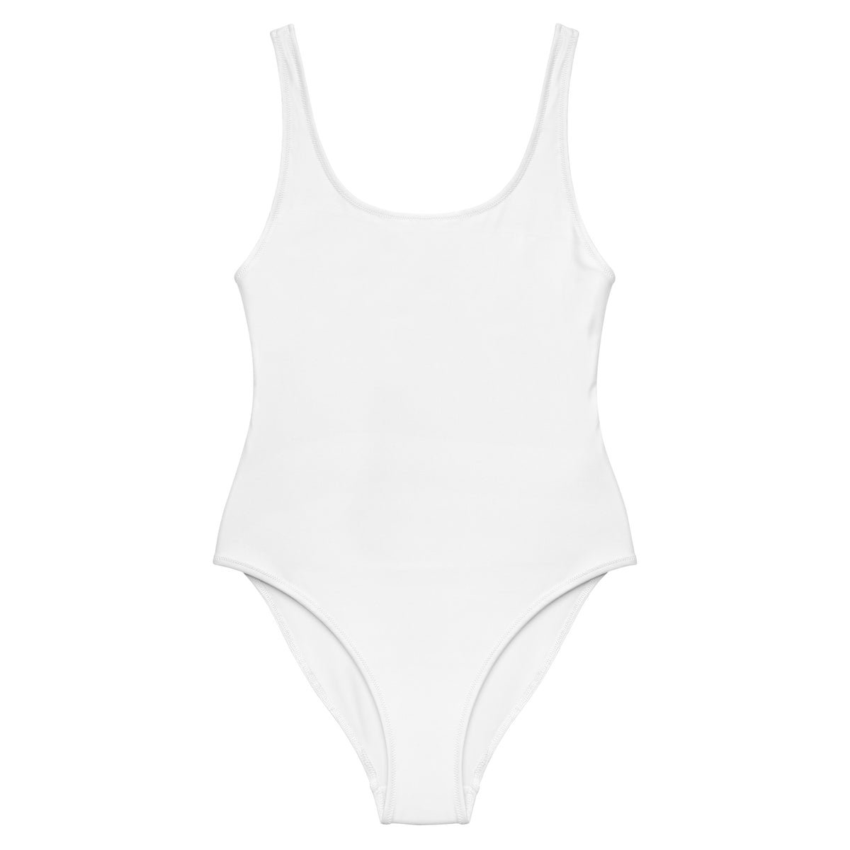 One-Piece Swimsuit – Solid White
