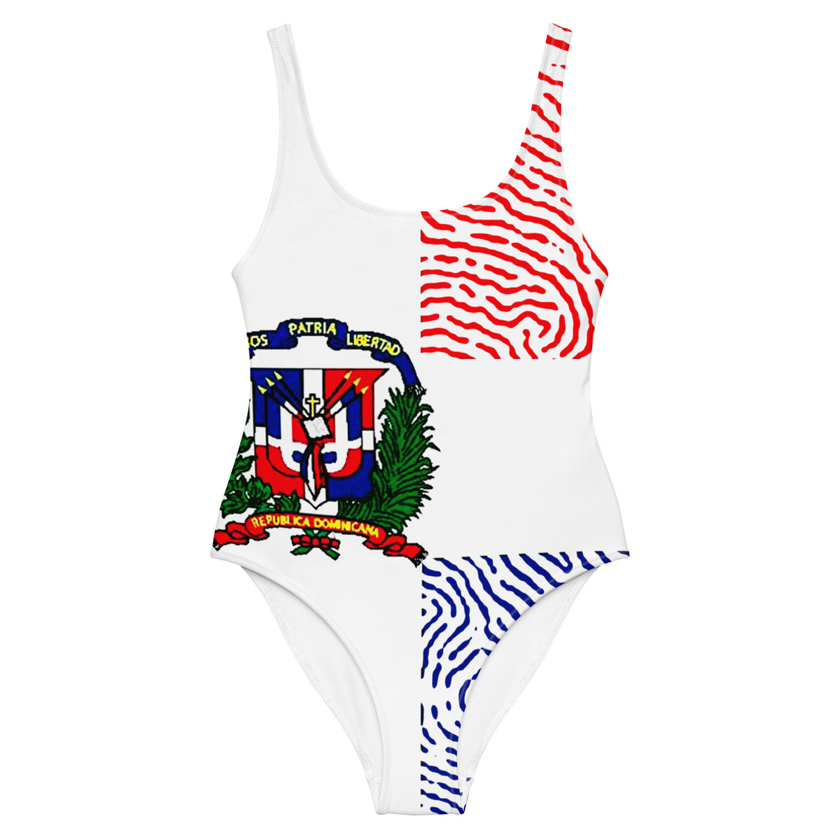 Dominican Republic One-Piece Swimsuit – White Crest Wave