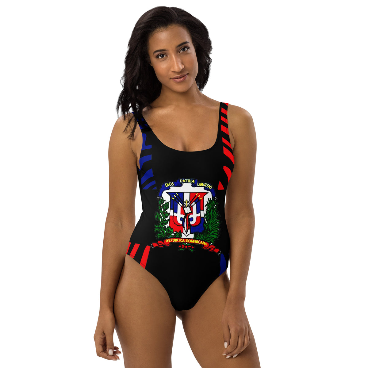 Dominican Republic One-Piece Swimsuit – Black Crest