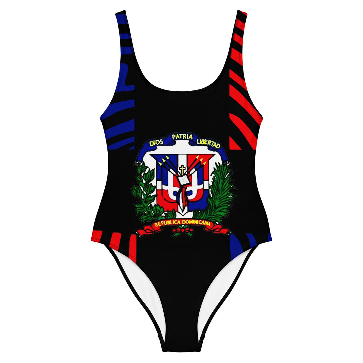 Dominican Republic One-Piece Swimsuit – Black Crest