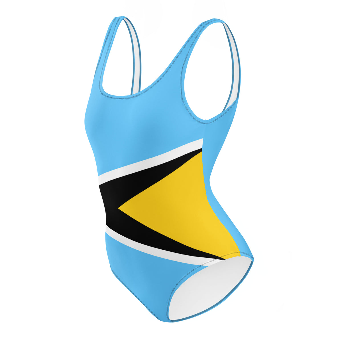 Saint Lucia Patriotic One-Piece Swimsuit