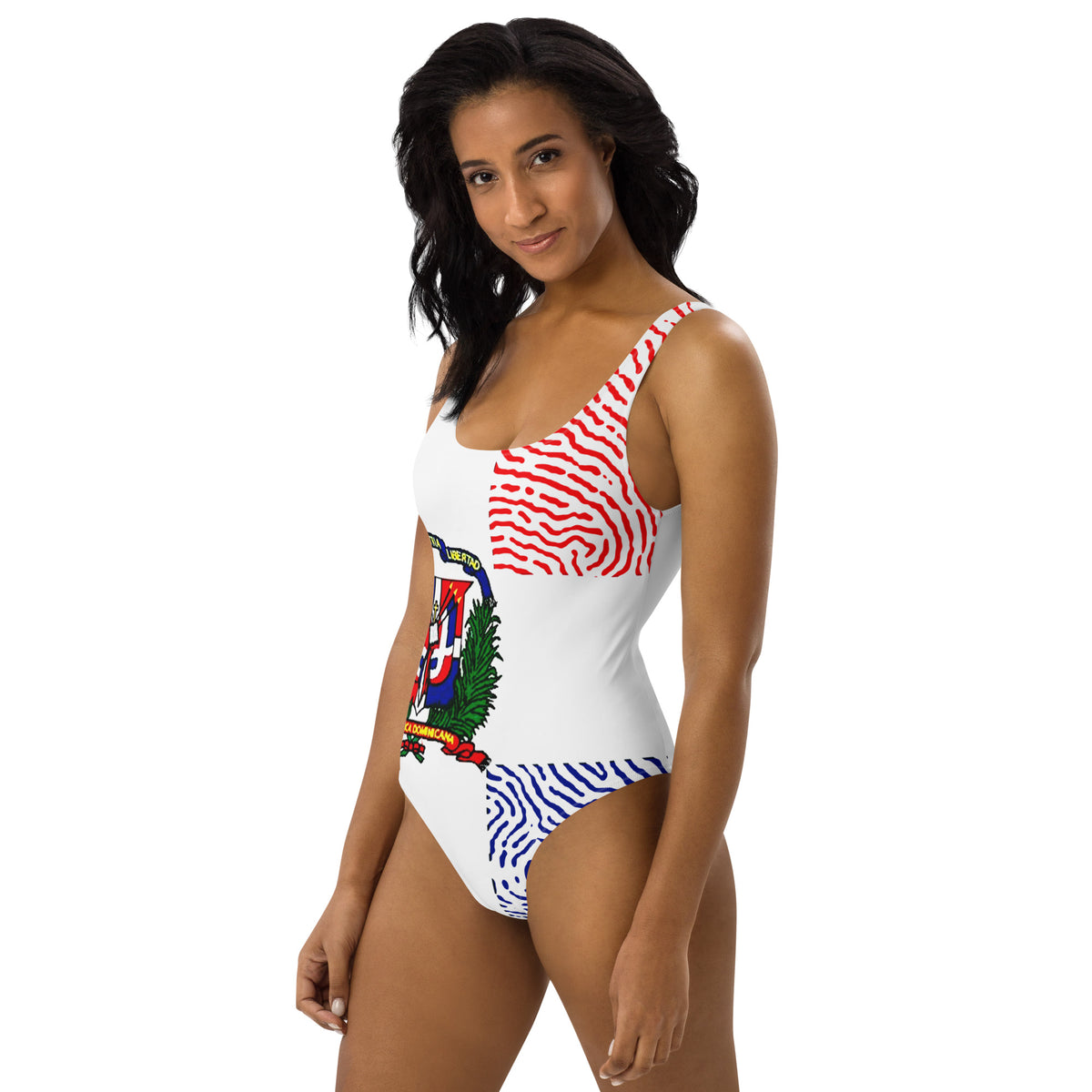 Dominican Republic One-Piece Swimsuit – White Crest Wave