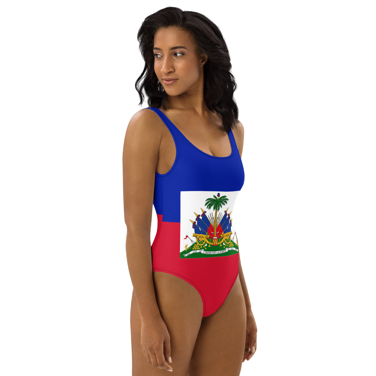Haiti One-Piece Swimsuit – Full Flag