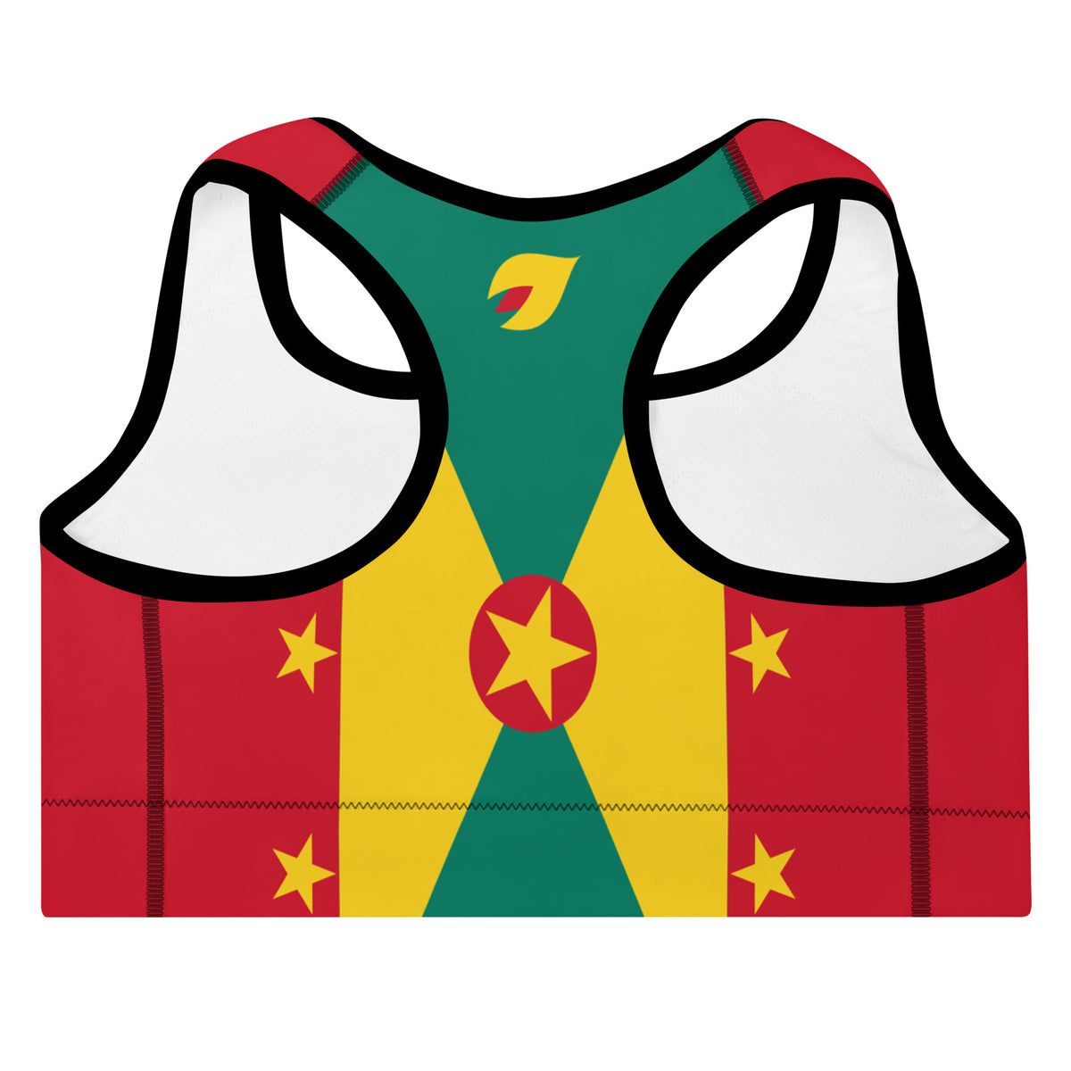 Grenada Padded Sports Bra – Star Border
