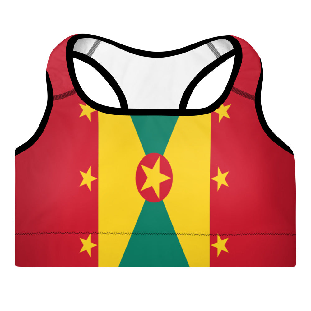 Grenada Padded Sports Bra – Star Border