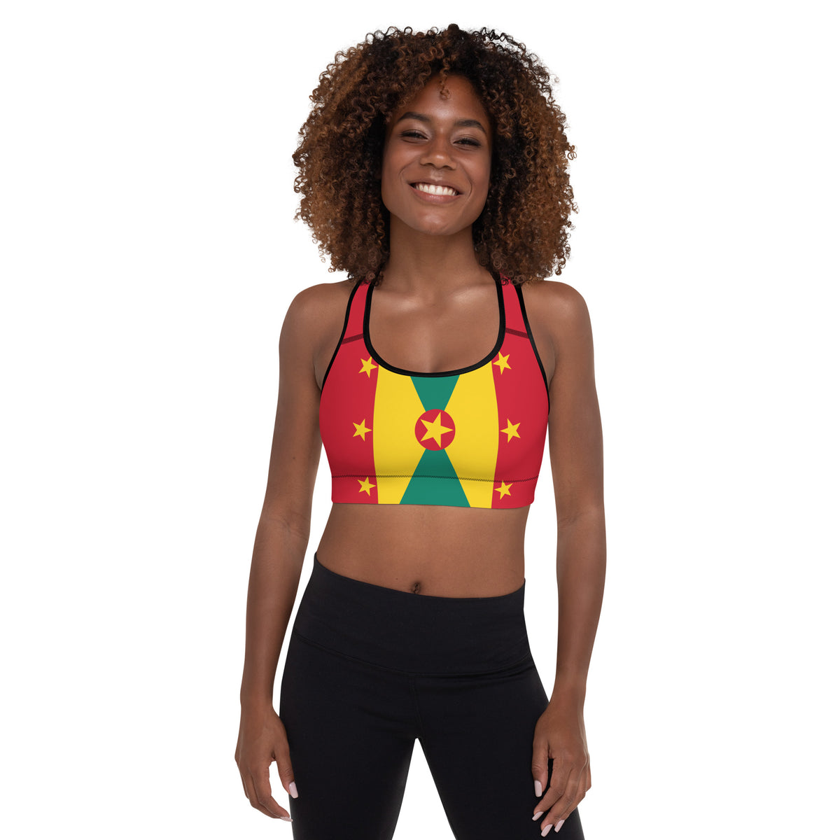 Grenada Padded Sports Bra – Star Border