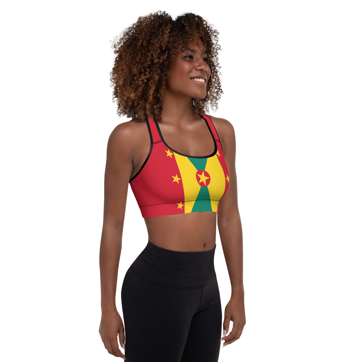 Grenada Padded Sports Bra – Star Border