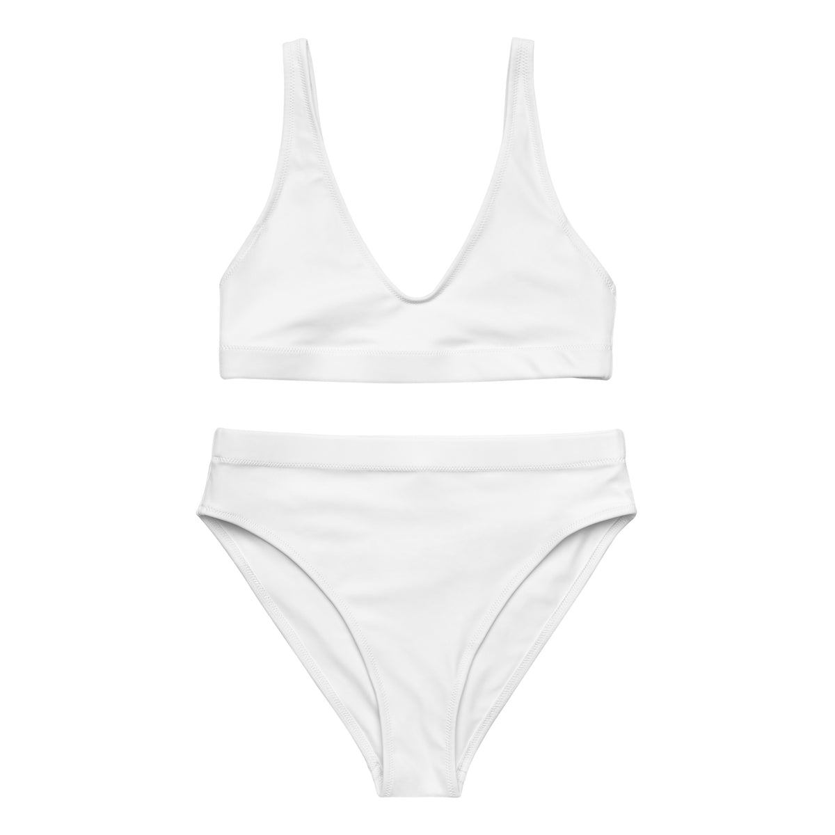 High-Waisted Bikini – Solid White