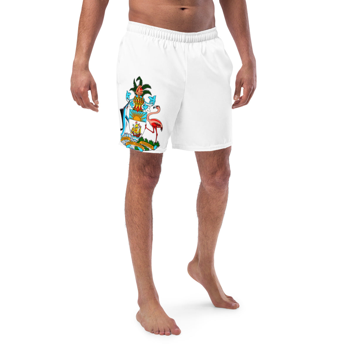 The Bahamas Men's Swim Trunks – White Coat of Arms