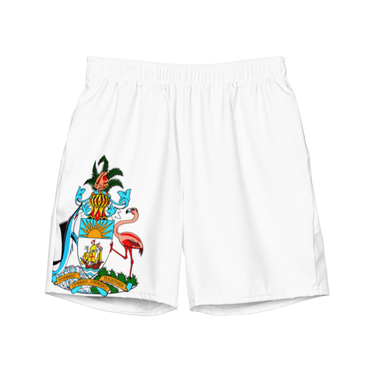 The Bahamas Men's Swim Trunks – White Coat of Arms