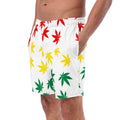 Jamaica Men's Swim Trunks – White Leaf Print