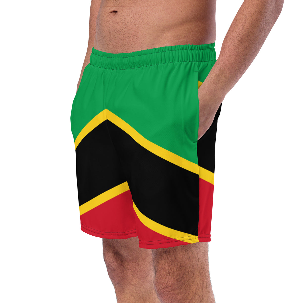 Saint Kitts and Nevis Men's Swim Trunks – Flag Sweep
