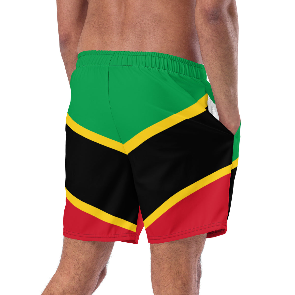Saint Kitts and Nevis Men's Swim Trunks – Flag Sweep