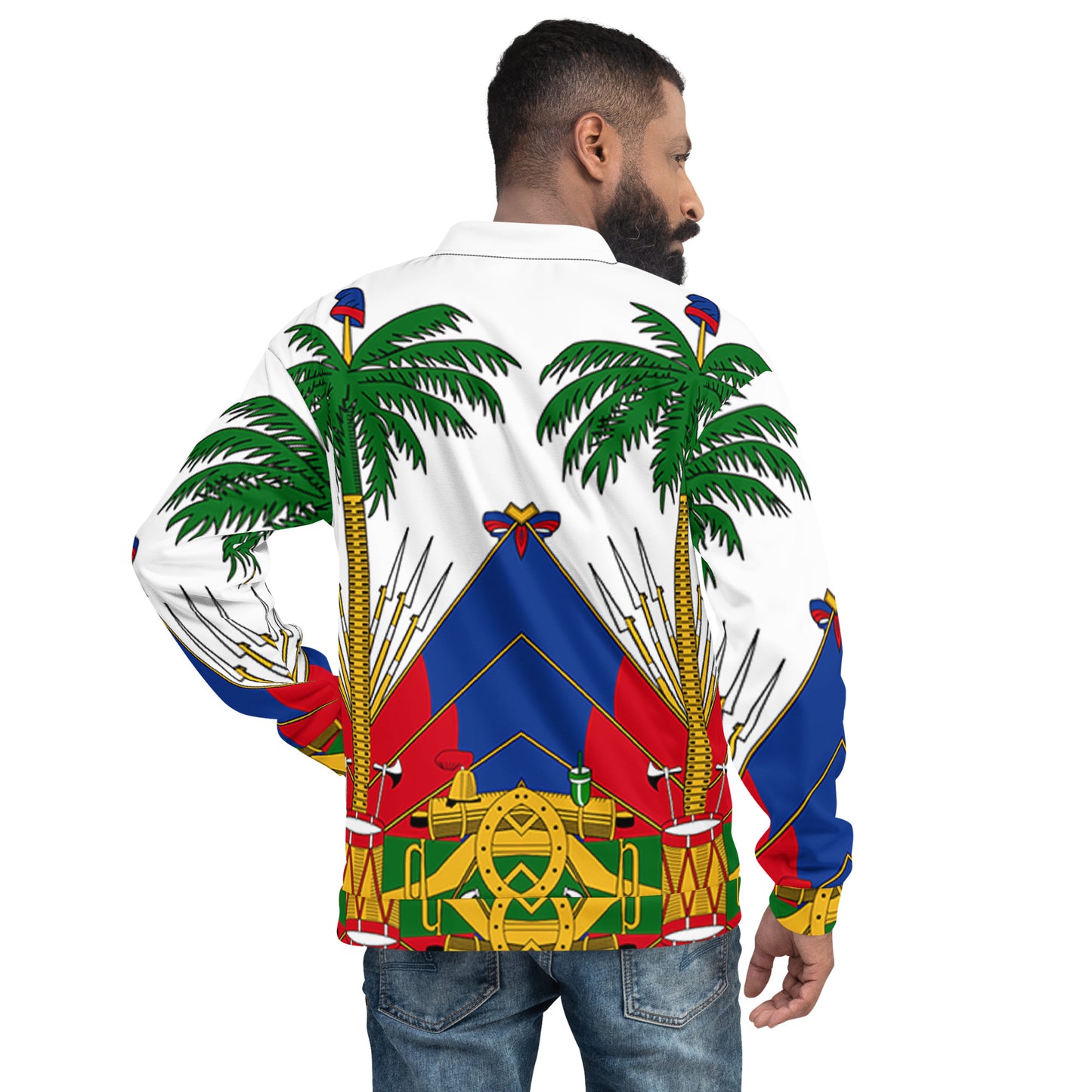 HAITI PATRIOTIC BOMBER JACKET