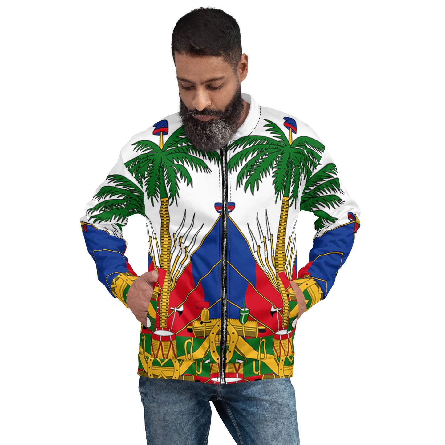 HAITI PATRIOTIC BOMBER JACKET