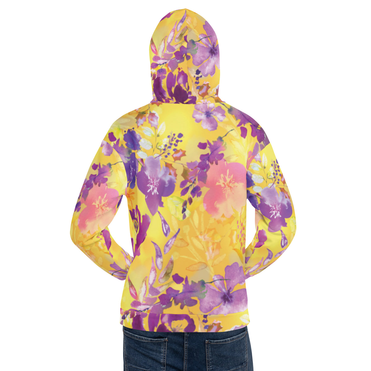 Inspire Unisex Hoodie – Yellow Floral