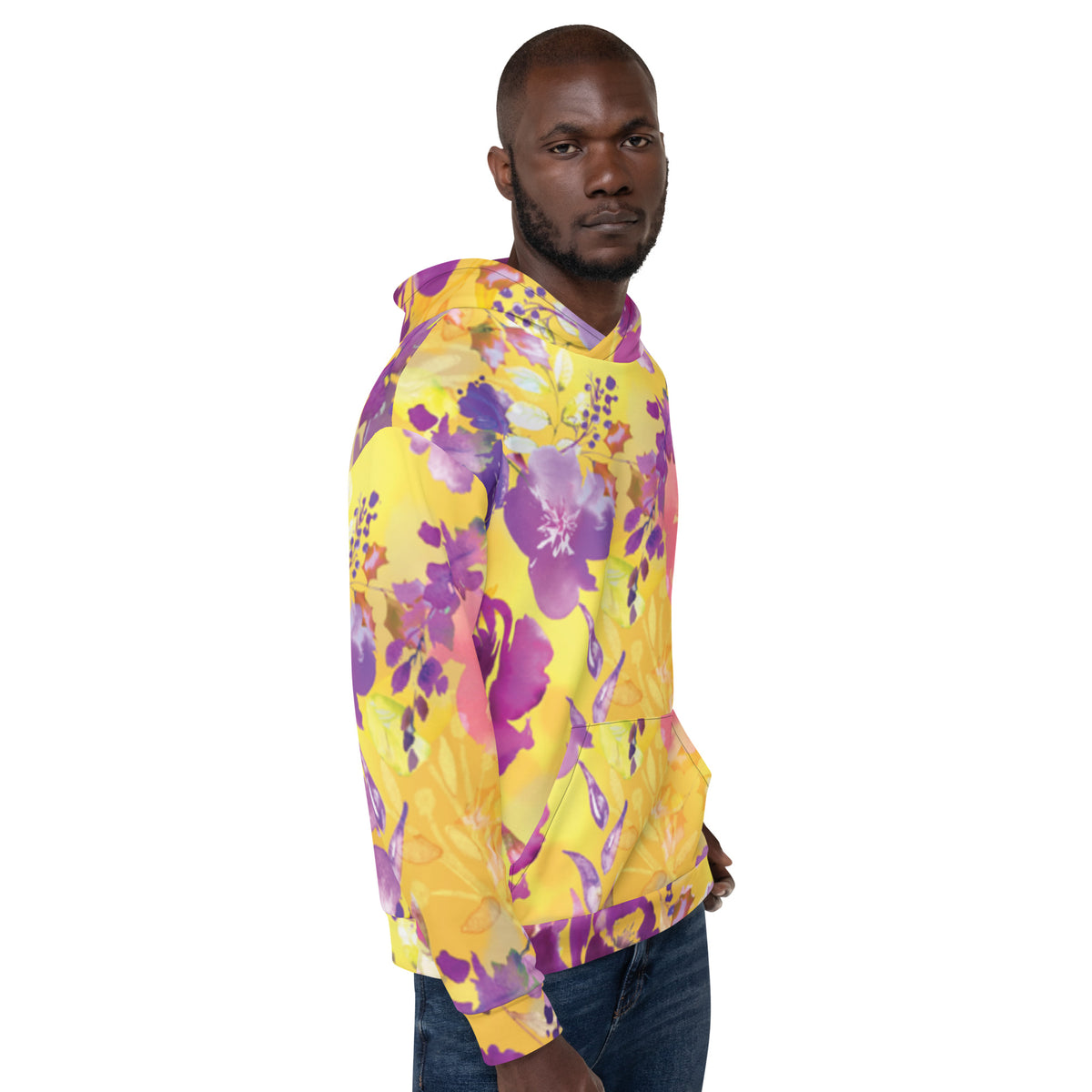Inspire Unisex Hoodie – Yellow Floral